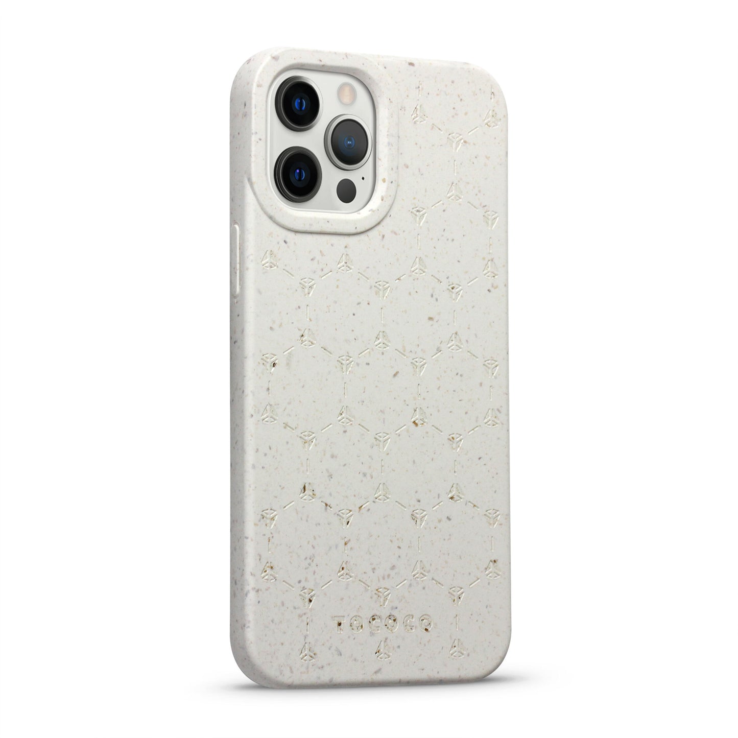 Tococo Beehive Logo White Compostable iPhone 12 Pro Max Case